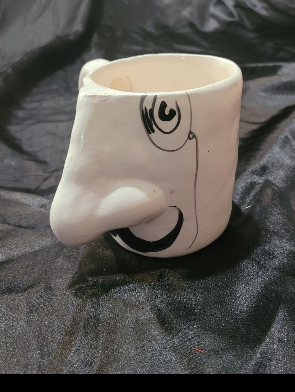 Rare Vintage Big Nose Novelty Mug Abstract Art Coffee Mug Monacle Mustache Humor